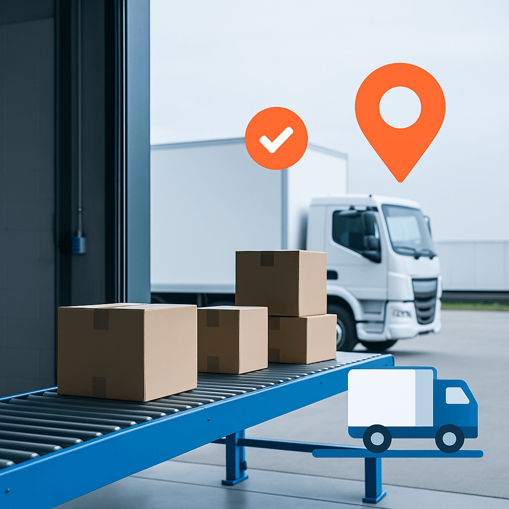 Drop shipping with warehouse and shipping truck