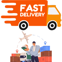 Fast delivery truck and global location markers