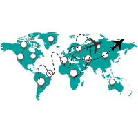 Expanding business globally with map and shipment locations