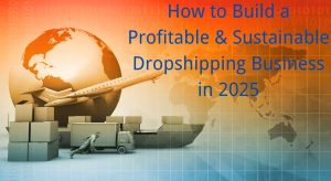 Global supply chain network visualization with connected nodes representing dropshipping logistics flow