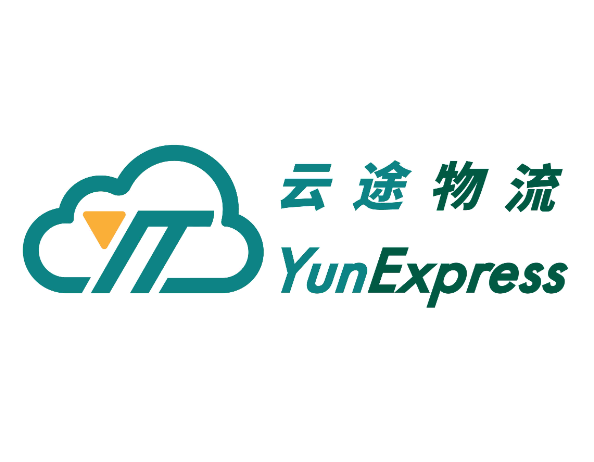 The logo of YunExpress, featuring a cloud shape with a stylized letter "Y" and a triangle, accompanied by the text "云 途 物流" (Yun T途物流) and "YunExpress." The design represents a logistics and delivery service.